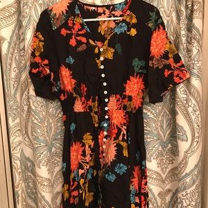 Black floral dress